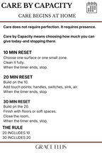 CARE BY CAPACITY CARDS