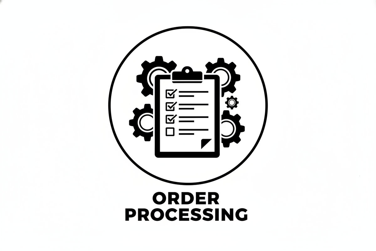 PROCESSING ORDERS IN BLACK AND WHITE
